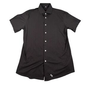 State and Liberty The Roth Black Short Sleeve Shirt Button Down 2XL